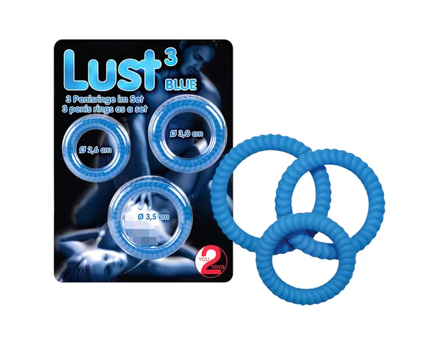 You2Toys - Lust péniszgyűrű trió - kék