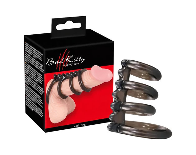 Bad Kitty - tüskés, négyszeres péniszgyűrű