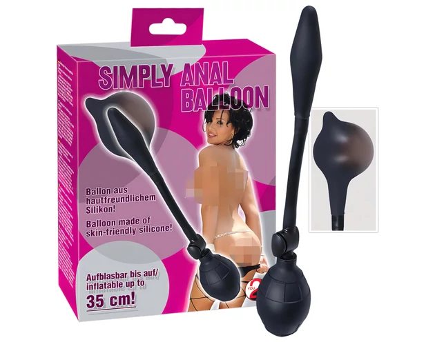 You2Toys - pumpálható anál dildó (fekete)