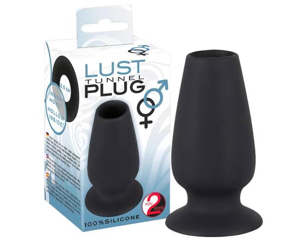 You2Toys - Lust Tunnel - üreges análtágító (fekete)
