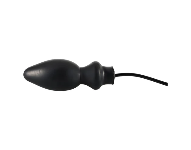LATEX - felpumpálható nagy anál kúp (fekete)