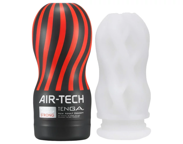 TENGA Air Tech Strong - textúrált maszturbátor (fehér)