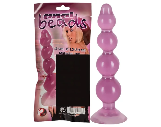 You2Toys - anal beads - tapadókorongos análbot (lila)