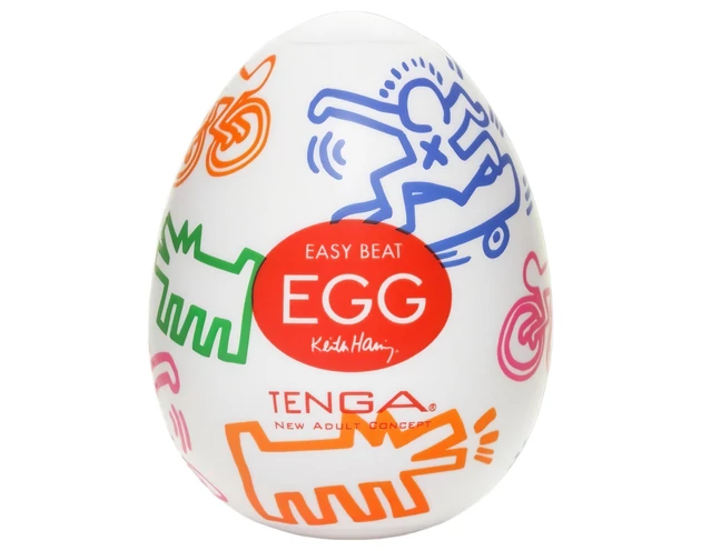 TENGA Egg Keith Haring Street - tojás maszturbátor (1db)