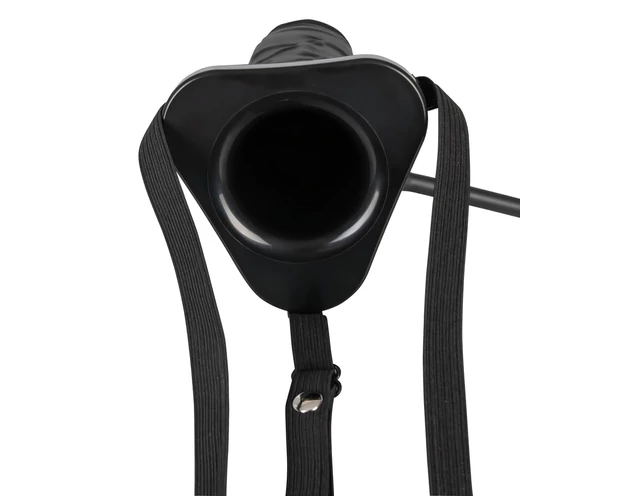 You2Toys - Inflatable Strap-On - üreges, szilikon dildó (fekete)