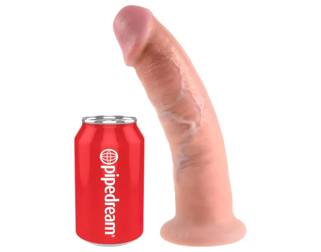 King Cock 9 - tapadókorongos élethű dildó (23cm) - natúr