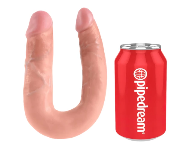 King Cock dupla dildó (közepes) - natúr