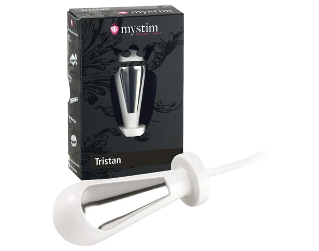 mystim Tristan - elektro-kúp dildó (fehér)