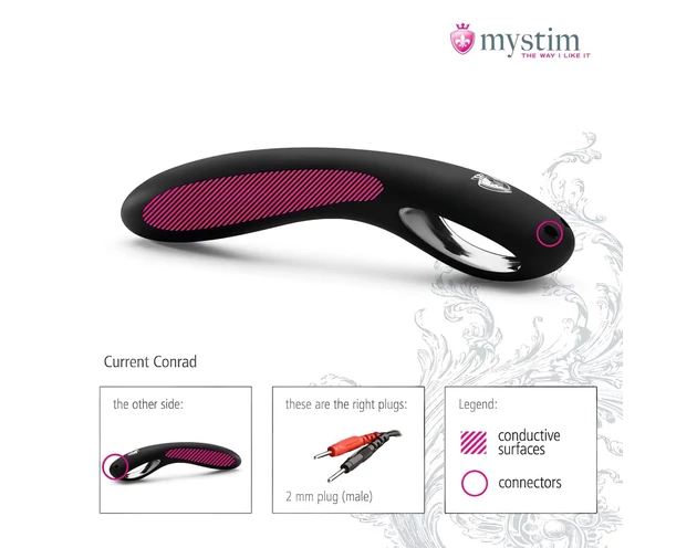 mystim Current Conrad - szilikon elektro dildó