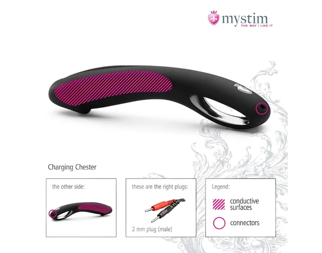 mystim Charging Chester - szilikon elektro dildó