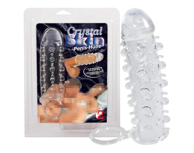 Heregyűrűs péniszköpeny - Crystal Skin