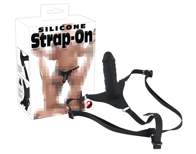 You2Toys - Silicone Strap-On - felcsatolható dildó (fekete)