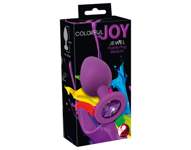 Colorful JOY - szilikon anál plug - közepes (lila)