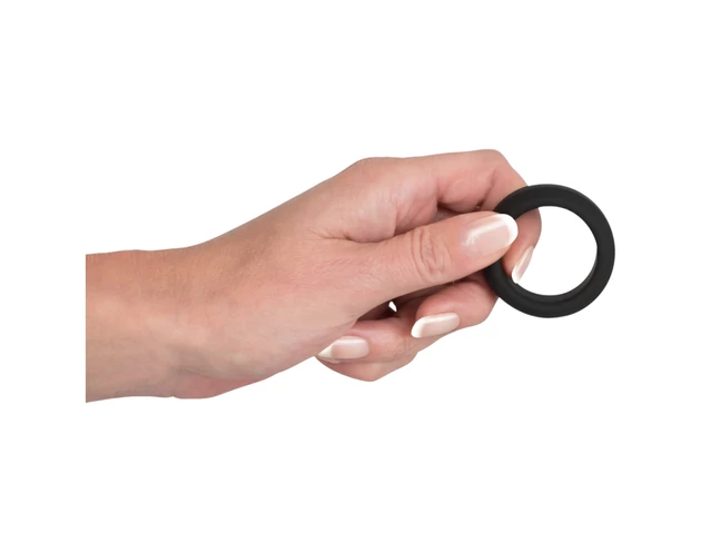 Black Velvets - vastagfalú péniszgyűrű (3,2cm) - fekete