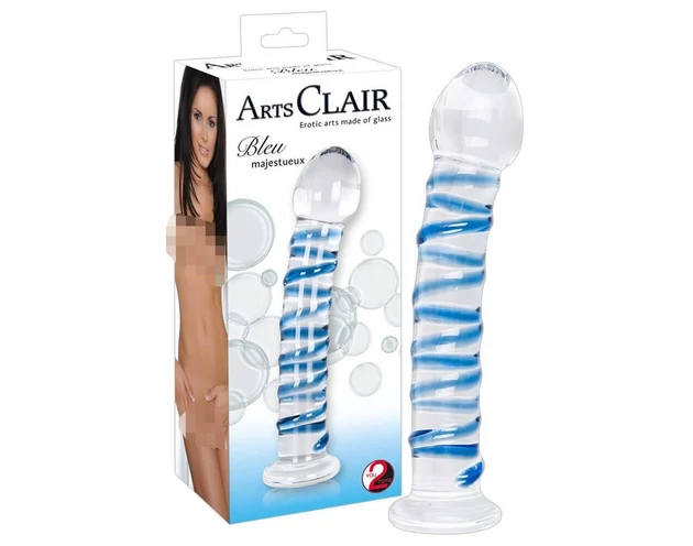 You2Toys - Arts Clair Bleu - spirális üveg dildó
