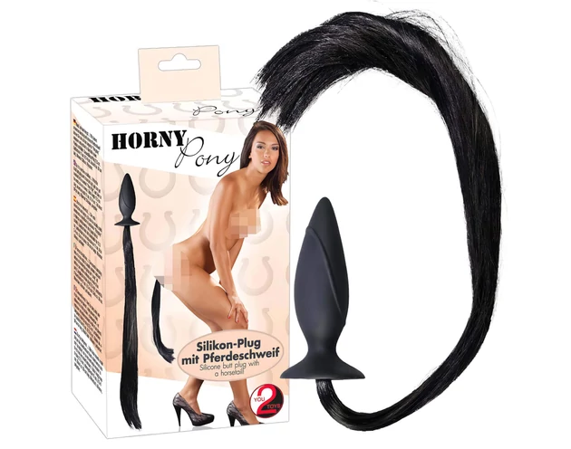 You2Toys - HORNY Pony - anál plug és lófarok (fekete)