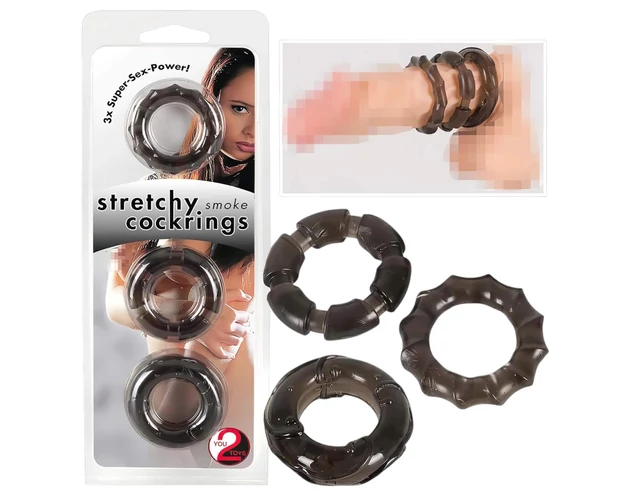 You2Toys - Változatos péniszgyűrű szett (3db) - szürke