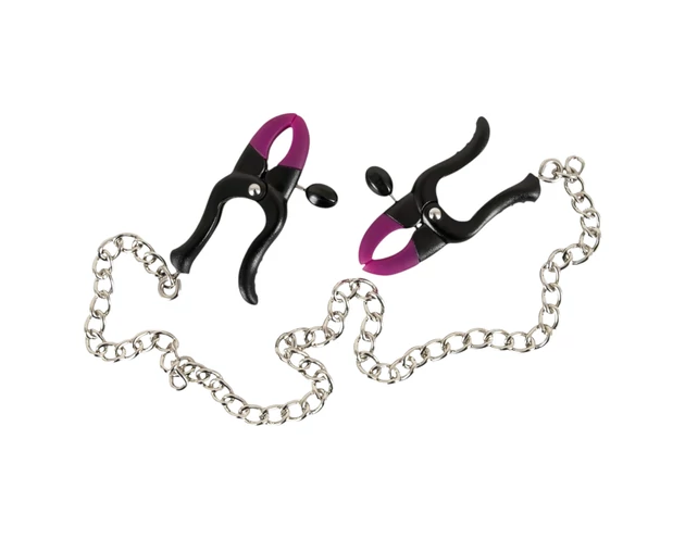 Bad Kitty - bimbócsipesz lánccal (lila-fekete)