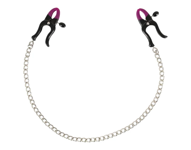 Bad Kitty - bimbócsipesz lánccal (lila-fekete)