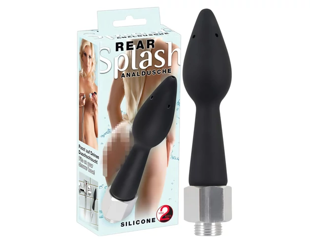 You2Toys - Rear Splash - kúpos szilikon zuhanyfej (fekete)