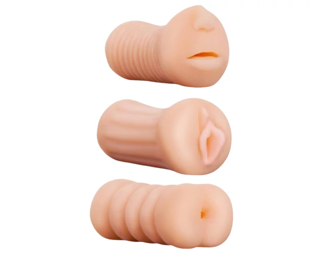 XXX To GO Juicy szett (3db) - műpunci, száj, popsi maszturbátor