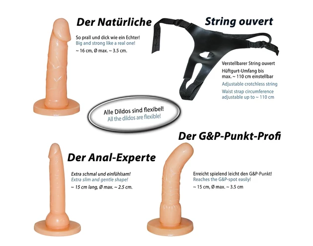 You2Toys - Felcsatolható dildó szett! - natúr