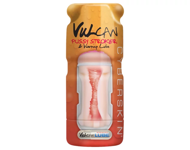 Vulcan Stroker - élethű vagina + melegítő síkosító (natúr)