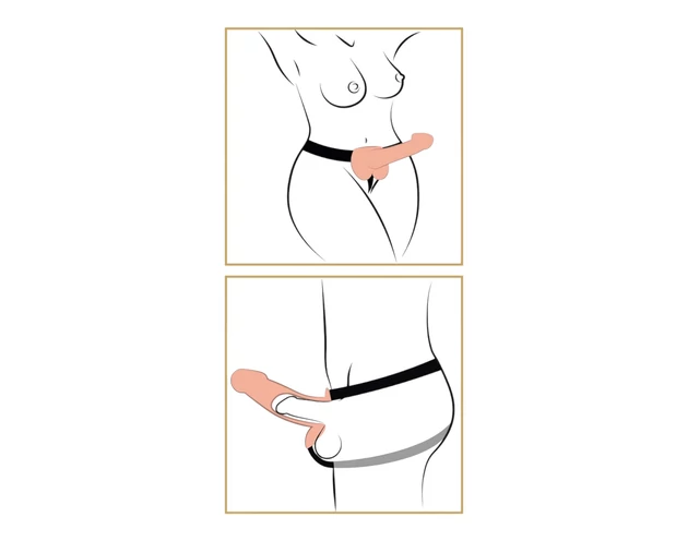 Fetish Strap-on 9 - felcsatolható dildó (natúr)