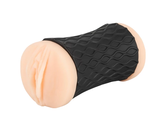 Nature Skin - punci és popsi maszturbátor (natúr-fekete)