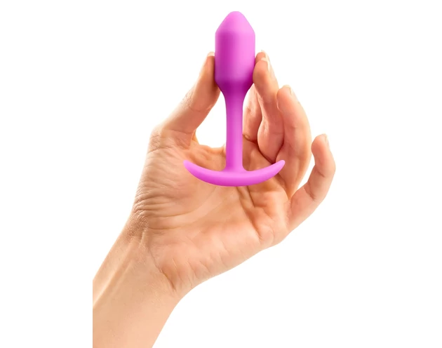 b-vibe Snug Plug 1 - anál plug belső súllyal (55g) - pink