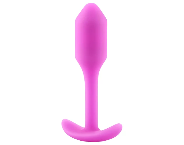 b-vibe Snug Plug 1 - anál plug belső súllyal (55g) - pink
