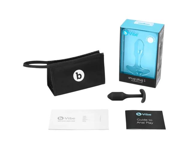 b-vibe Snug Plug 1 - anál plug belső súllyal (55g) - fekete