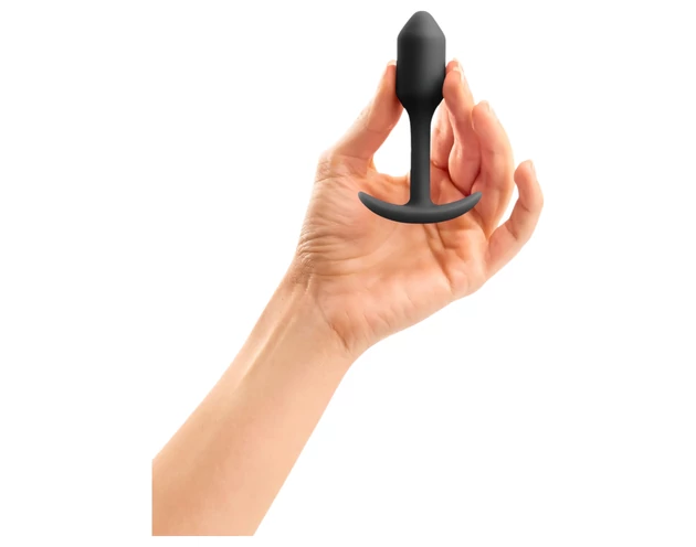 b-vibe Snug Plug 1 - anál plug belső súllyal (55g) - fekete