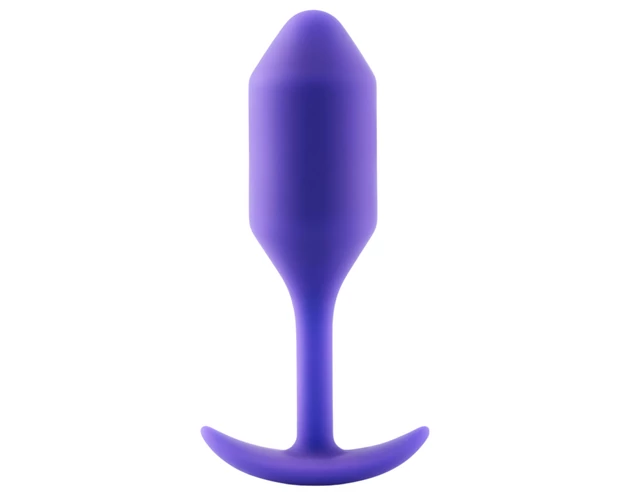 b-vibe Snug Plug 2 - dupla golyós anál plug (114g) - lila