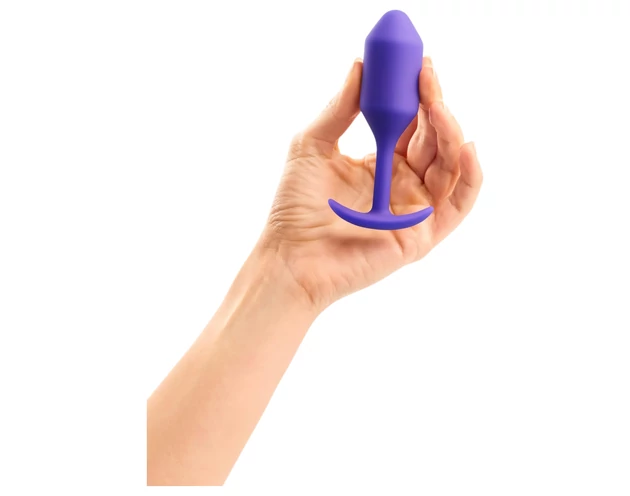 b-vibe Snug Plug 2 - dupla golyós anál plug (114g) - lila
