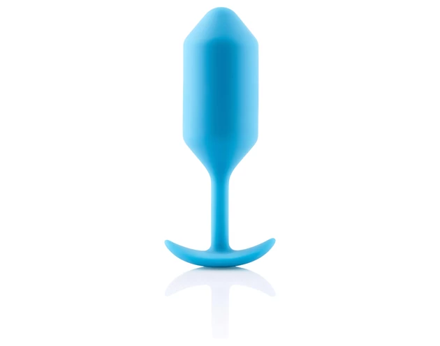 b-vibe Snug Plug 3 - dupla golyós anál plug (180g) - kék