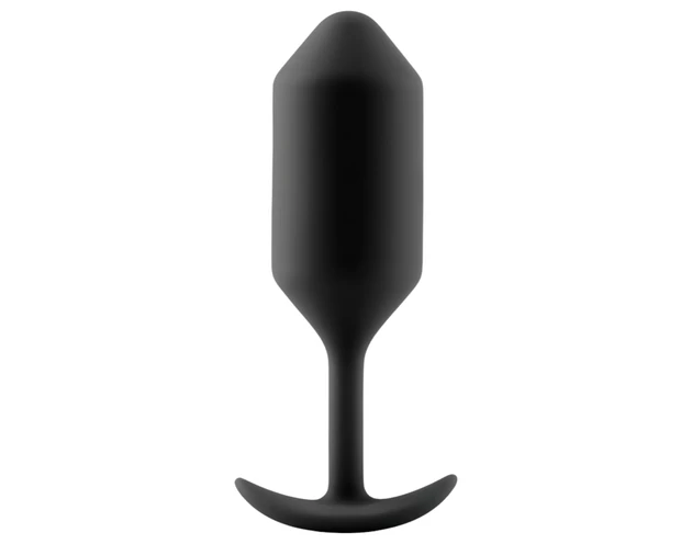 b-vibe Snug Plug 3 - dupla golyós anál plug (180g) - fekete