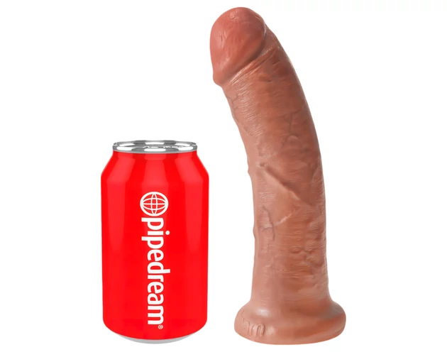 King Cock 8 dildó (20 cm) - sötét natúr
