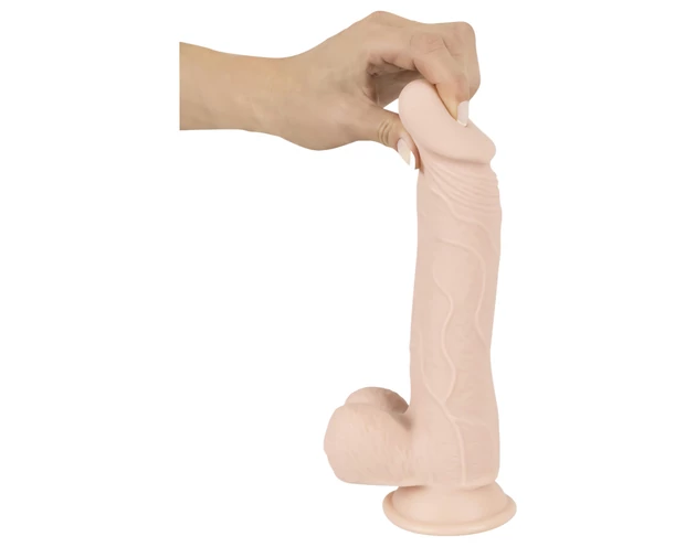 Nature Skin - tapadókorongos, élethű dildó - natúr (közepes)