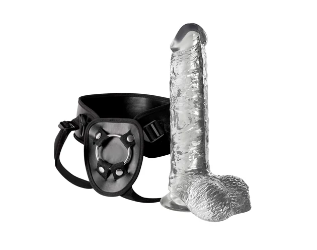 Invisible Hunter 7 - felcsatolható dildó (áttetsző)