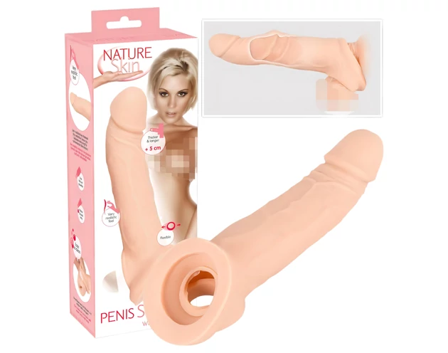 Nature Skin - Heregyűrűs hosszabbító péniszköpeny