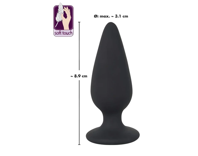 Black Velvet Heavy - 75g-os anál plug (fekete)