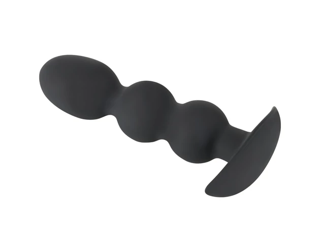 Black Velvet Heavy - 145g-os gömbös anál plug (fekete)