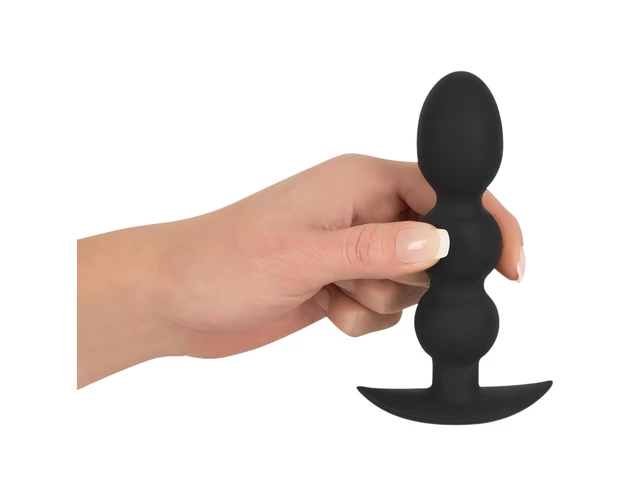 Black Velvet Heavy - 145g-os gömbös anál plug (fekete)