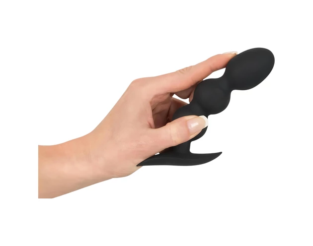 Black Velvet Heavy - 145g-os gömbös anál plug (fekete)