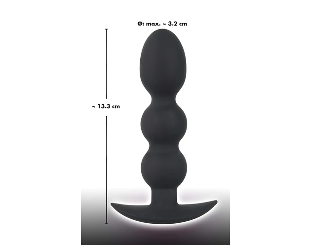 Black Velvet Heavy - 145g-os gömbös anál plug (fekete)