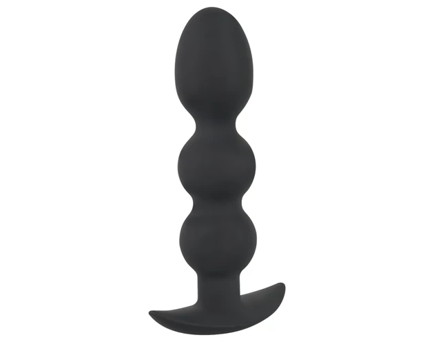 Black Velvet Heavy - 145g-os gömbös anál plug (fekete)
