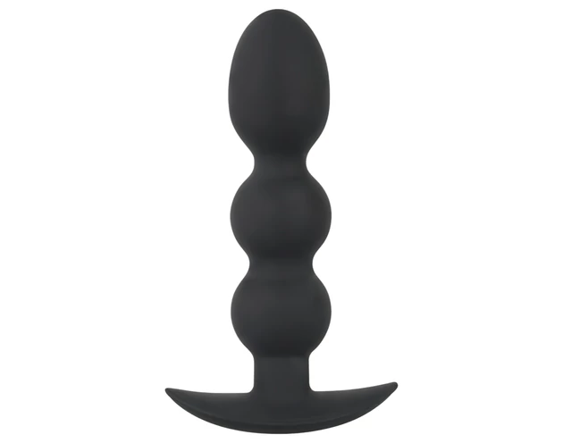 Black Velvet Heavy - 145g-os gömbös anál plug (fekete)