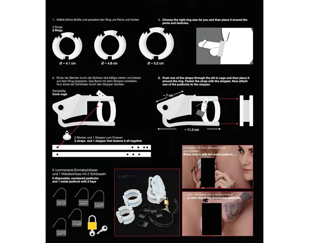 You2Toys - Peniscage - szilikon pénisz ketrec (fehér)