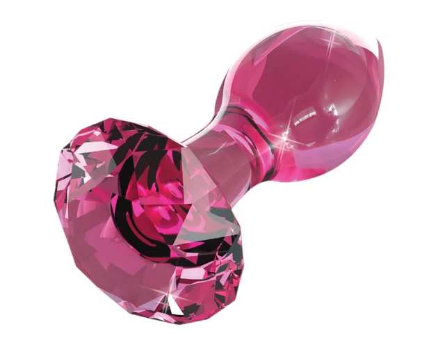 Icicles No. 79 - kúpos üveg anál plug (pink)